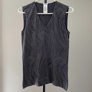 Wolford Stretchy Grey/Black Tank Medium